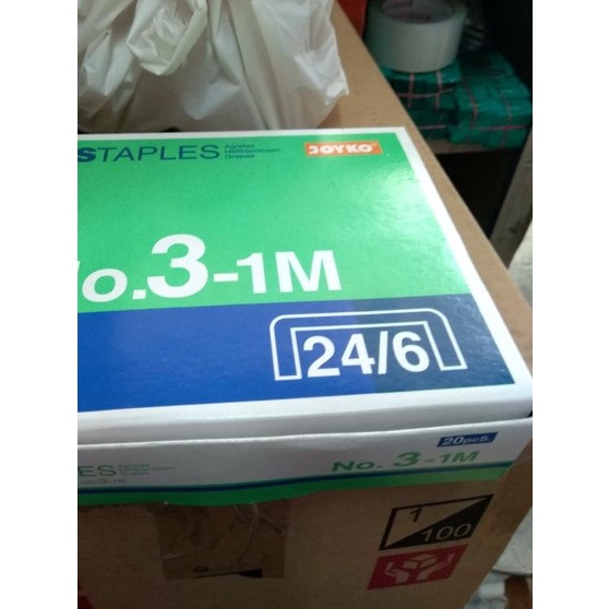 

♕ 1 Box isi steples Joyko besar no.3-1m (isi 20 box kecil) ™