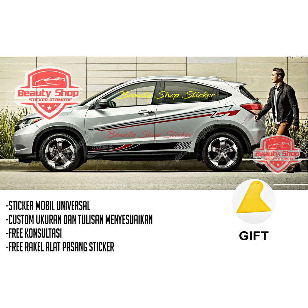 Jual Stiker Hrv Brv Crv Sticker Cutting Mobil Honda List Side Body Custom Text Indonesia Shopee Indonesia