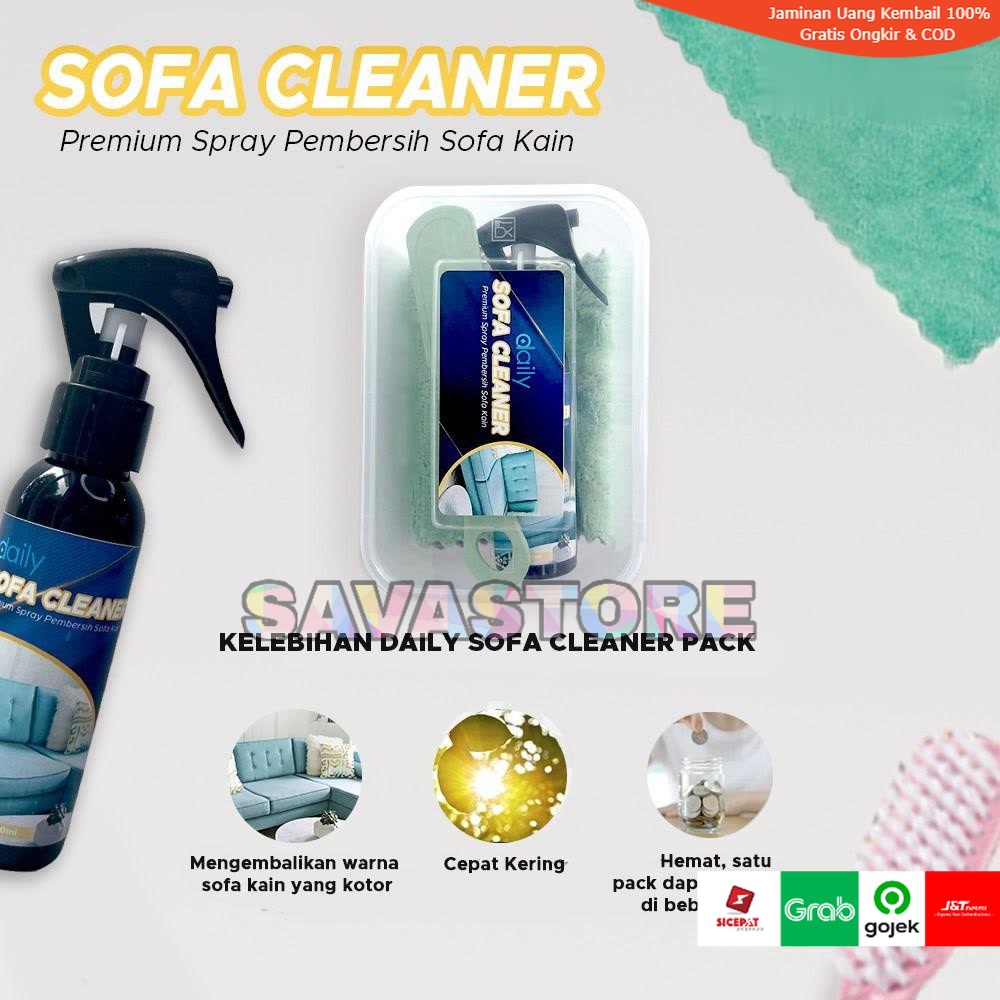 SOFA CLEANER PACK PREMIUM -SPRAY PEMBERSIH AMPUH SOFA KAIN - WATERLESS