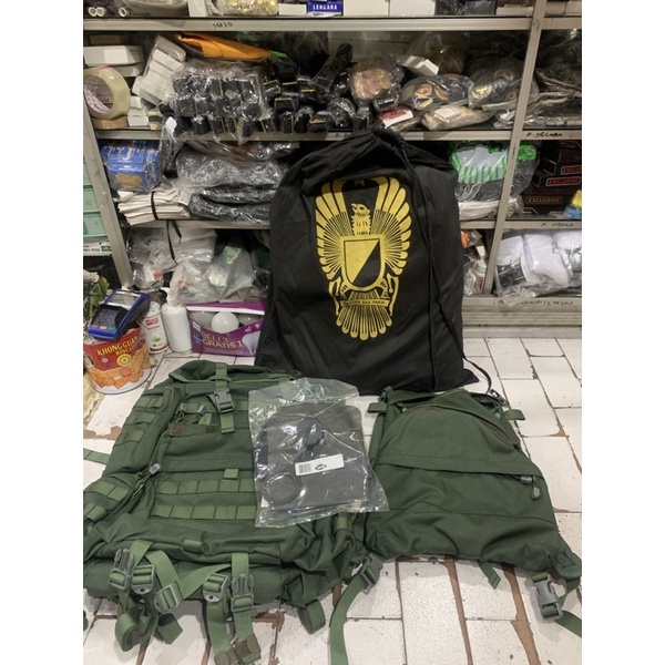 Tas Raider Eka Paksi Original TNI 1 set (termasuk tas punggung kecil & water bladder)