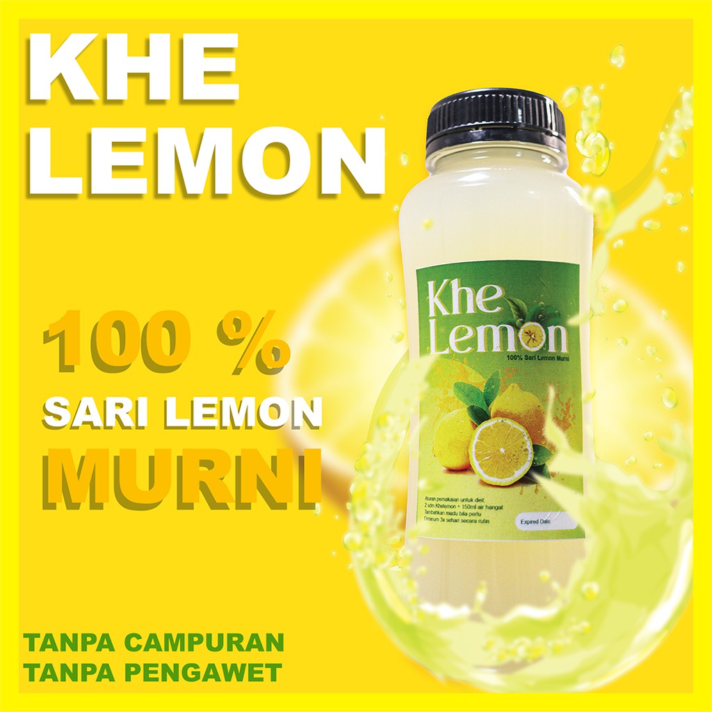 

Sari Lemon Murni Khelemon Asli Diet Lemon Peras Premium @250ML