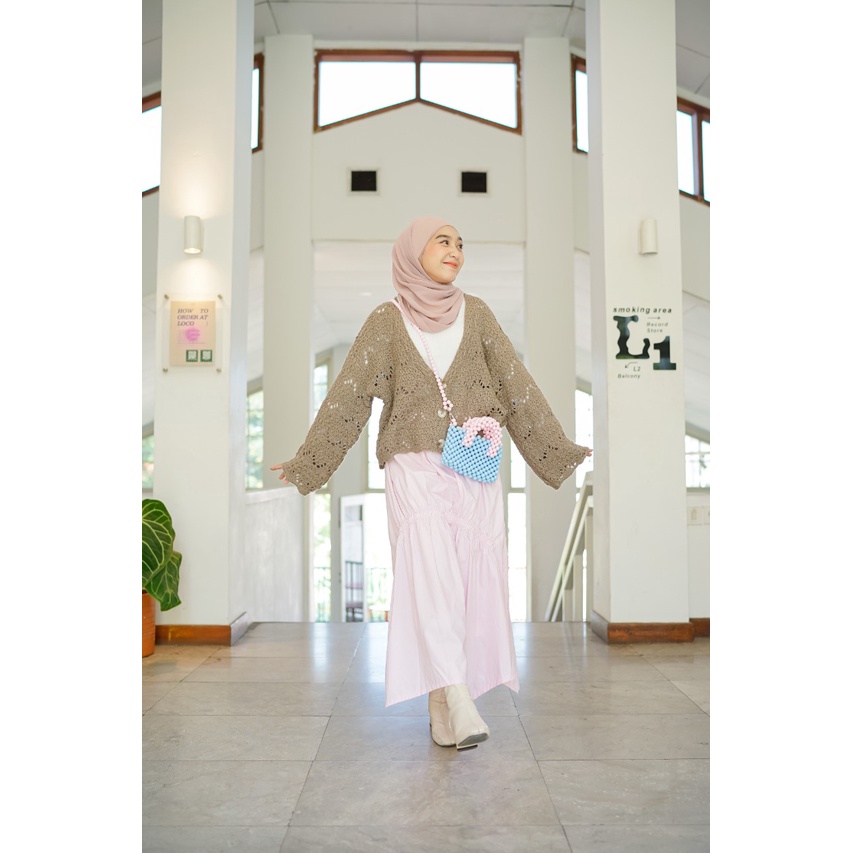 NEW- Helo Cardigan PREMIUM- Button Knit JUMBO / Pakaian Wanita / Kardigan Wanita Rajut / Cardigan rajut kardigan rajut jaring