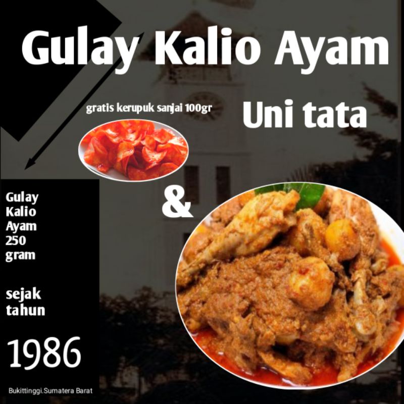 

Ayam Kalio khas Bukittinggi uni tata 250gram