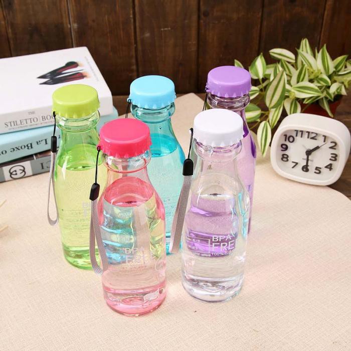 IMB - Botol Minum Anti Tumpah BPA  / Botol Minum Kekinian / Botol  Minum Unik Transparan / BPA FREE-1