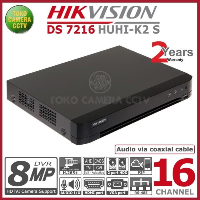 Dvr Hikvision 16 Channel Ds-7216Huhi-K2 S Audio Via Coaxial