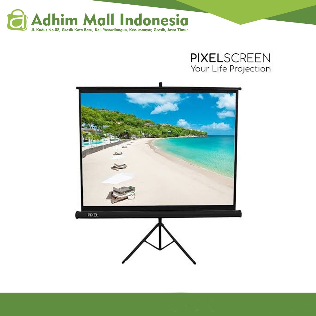 Pixel Layar Tripod Proyektor 70 Inch Screen Projector