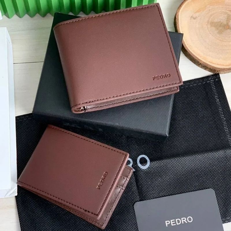 PDRO Men Leather Bi-Fold Wallet with Insert