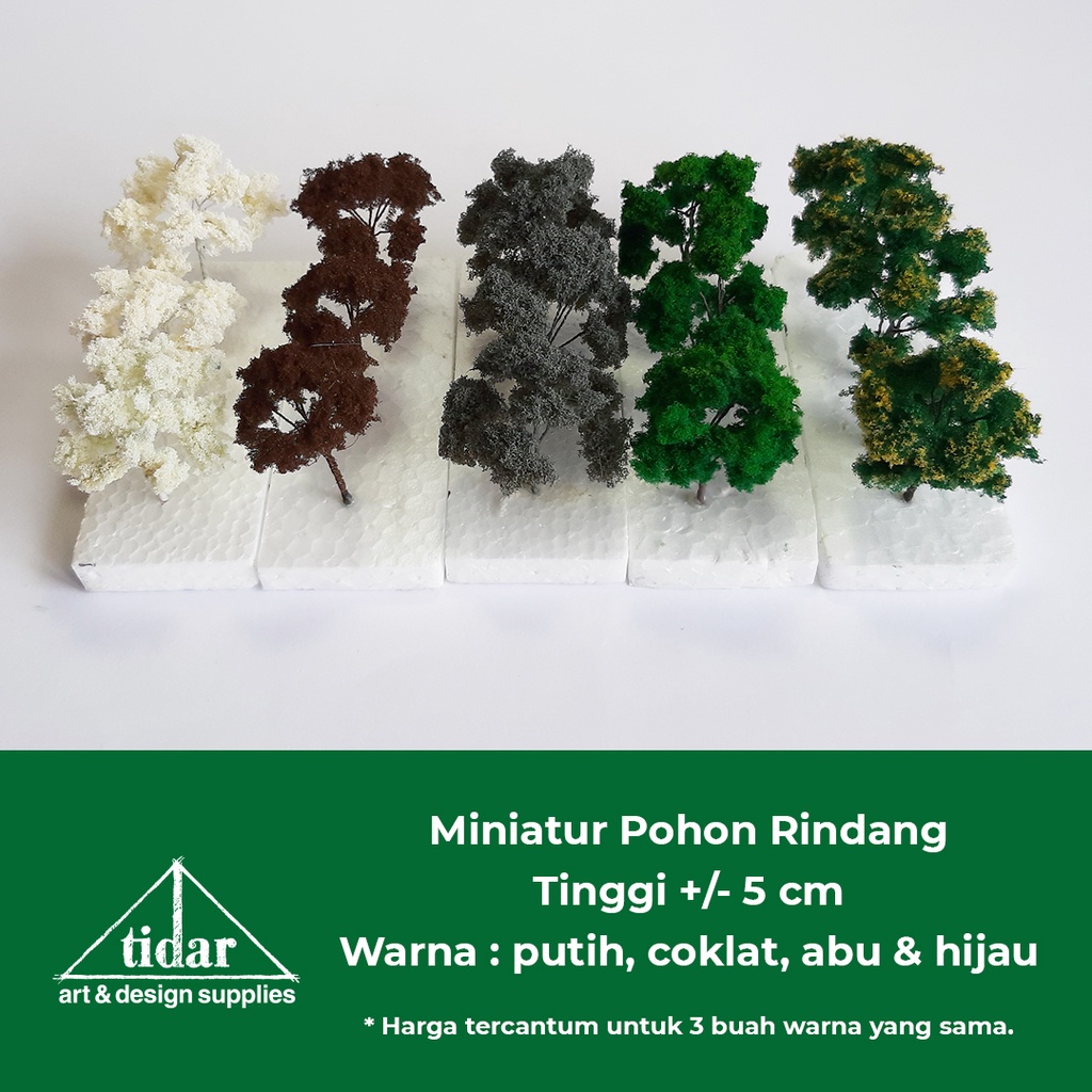 

[MR] MH - Miniatur Maket Pohon Cabang / Rindang / Beringin Tinggi 5 CM