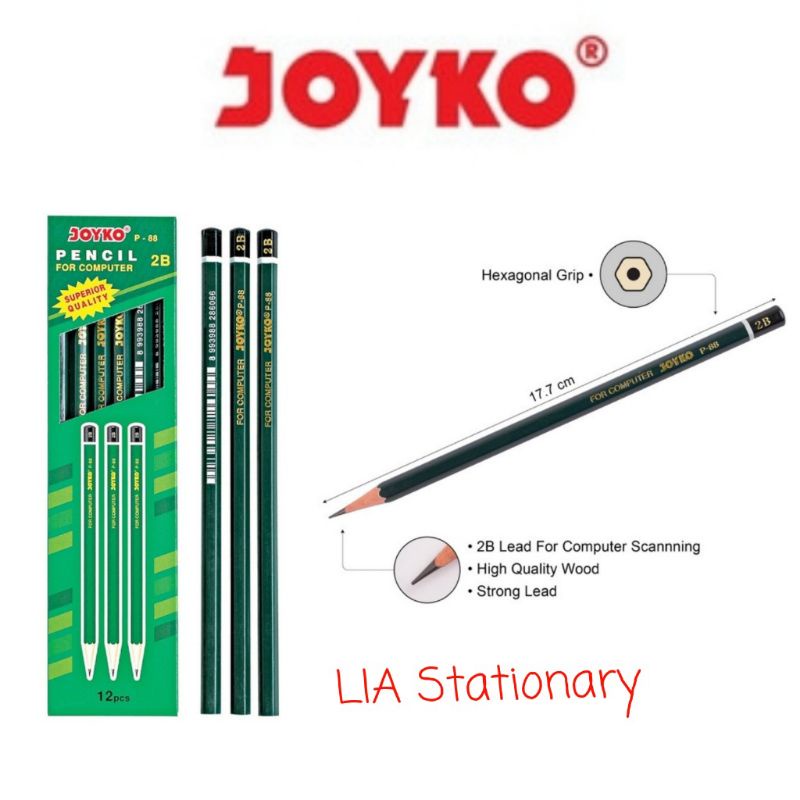 

Pensil 2B Joyko P-88 hijau (12pcs)