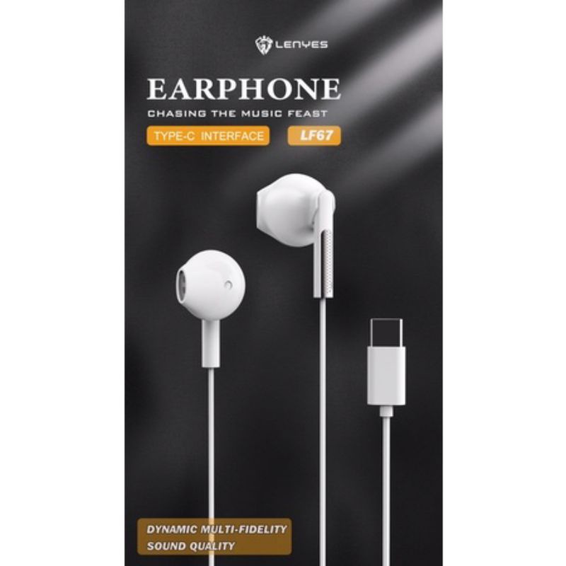 RY - handsfree earphone headset lenyes LF 67 LF-67 type C  year high quality bass