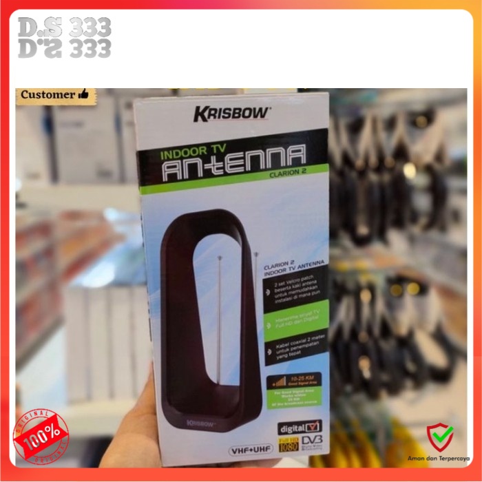 Krisbow Antena TV Indoor Clarion TV digital & Analog