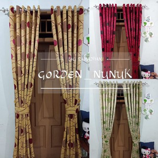 gorden motif blackout tirai  pintu jendela  minimalis size 