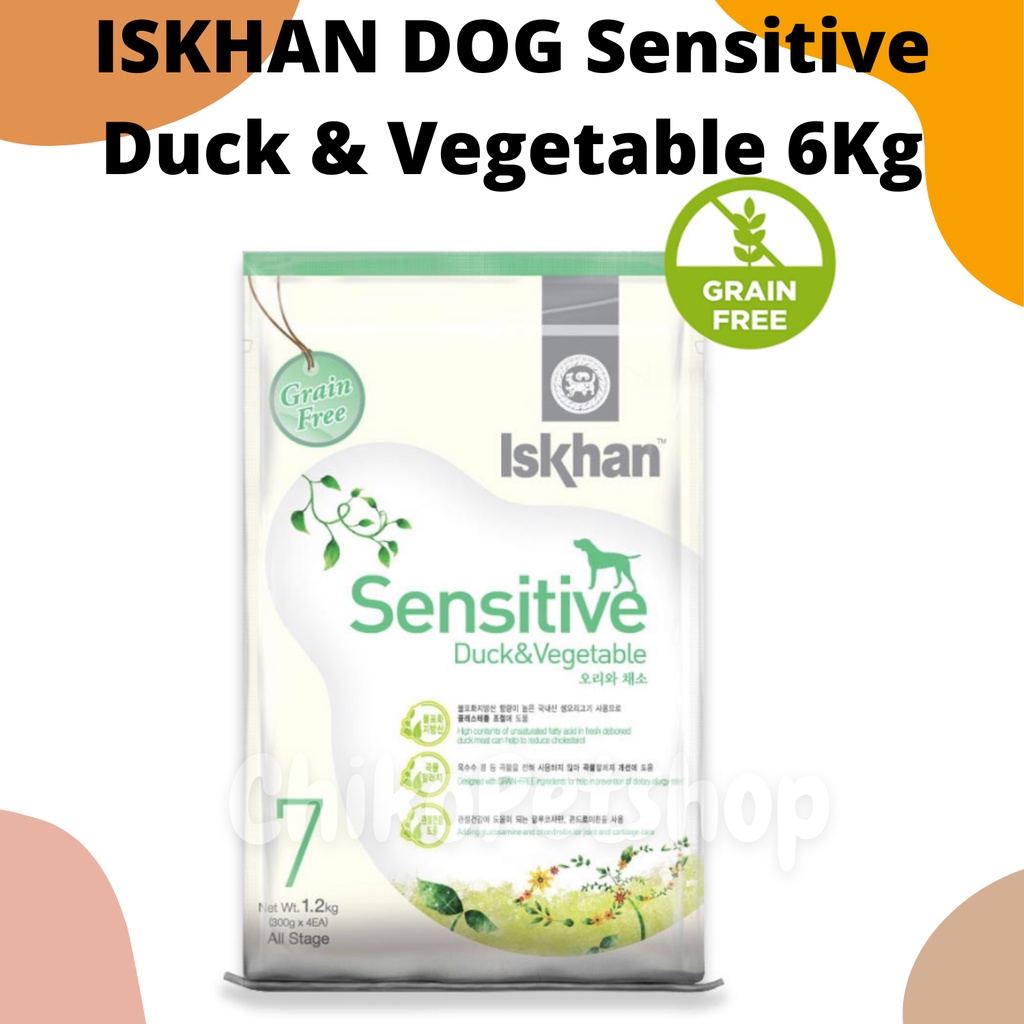 Iskhan Dog Sensitive Duck &amp; Vegetable Grain Free 6 Kg | ISKHAN DOG 6Kg