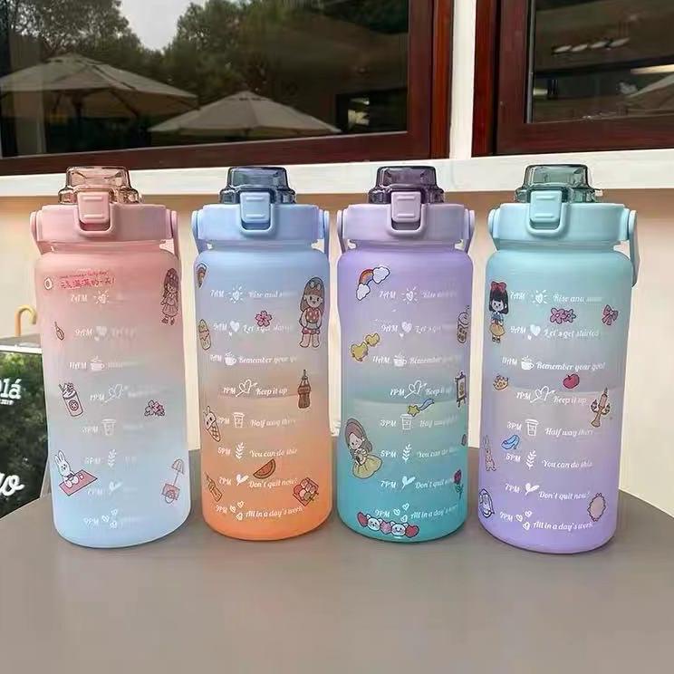 Botol Minum 2 Liter Botol Minum Viral Botol Pelangi Botol Minum Motivasi