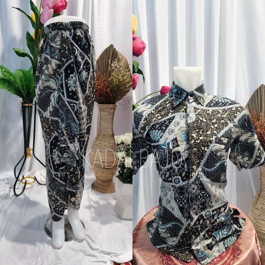 Kadai.baju / Batik couple kemeja pendek / Rok lilit / Couple wisuda dan pernikahan / Kebaya couple