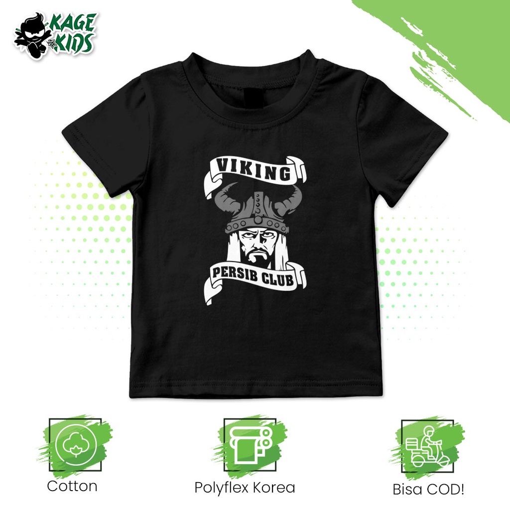 BISA COD Kaos Distro Anak VIKING PERSIB CLUB Laki Laki dan Perempuan / Baju Anak Motif Bola Persib V