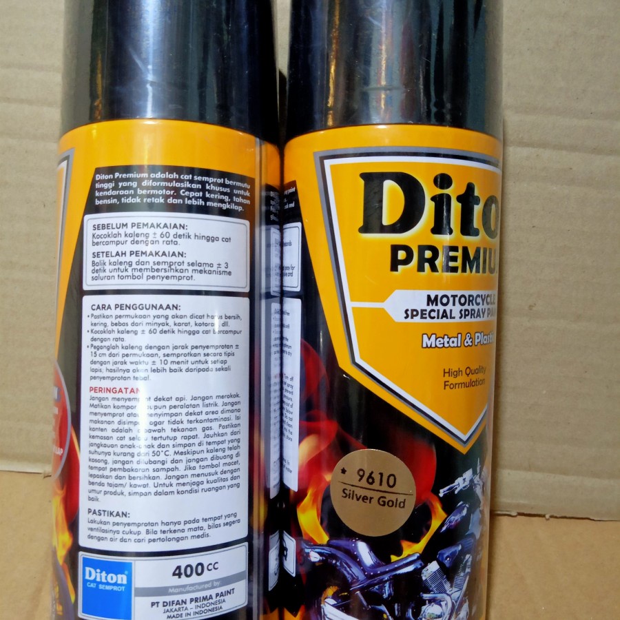 Cat Semprot DITON PREMIUM Velg - Silver Gold 9610*