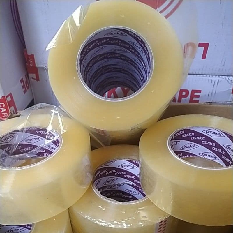 JT - Lakban LSY Bening / Coklat Jumbo 300 Yard Tebal 48 Mic SUPER LENGKET Kualitas Daimaru 300y