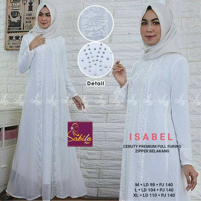 Isabel dress putih by Sabila
