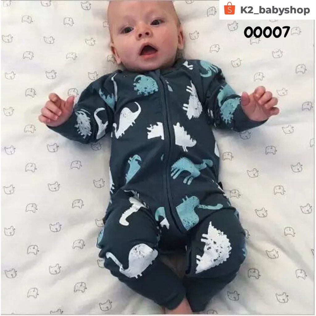 BABY K2 - BABY LONG ZIPPYSUIT MOTIF DINO KODE 00007