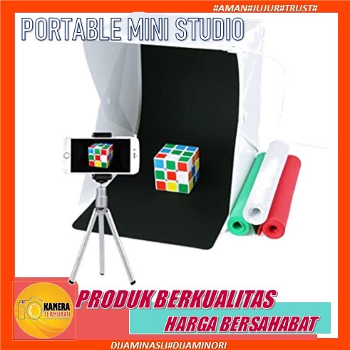 Studio Mini Untuk Foto Produk Online / Mini Photo Studio Portable Magic Box with Led