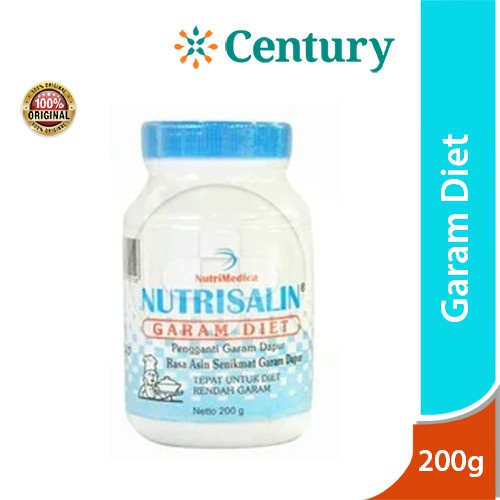 

Nutrisalin Garam Diet 200 Gram / Garam Rendah Natrium / Garam untuk Penderita Hipertensi