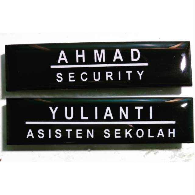

Nametag akrilik Black (hitam) Magnet