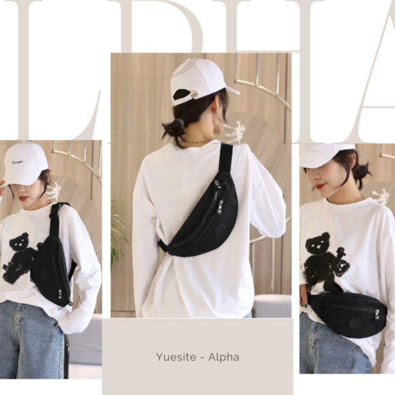 TAS PINGGANG WANITA FASHION IMPORT YUESITE ALPHA ORIGINAL WAISTBAG