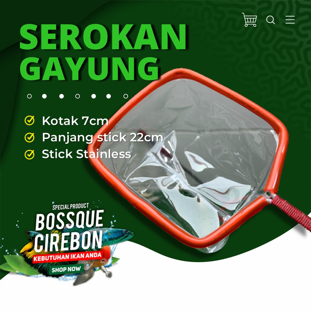 Serokan Gayung Stainless Variasi Handle 7cm Seser Saringan Sauk Ikan Cupang Jentik Kutu Air Artemia