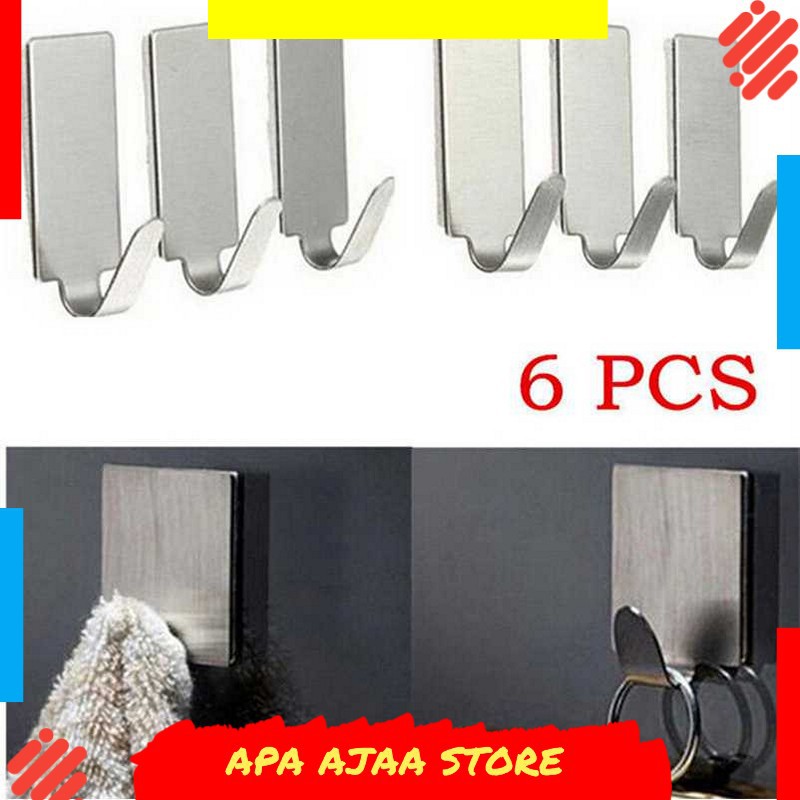 Termurah ! Taffware Gantungan Serba Guna Adhesive 6 PCS - DWC13F