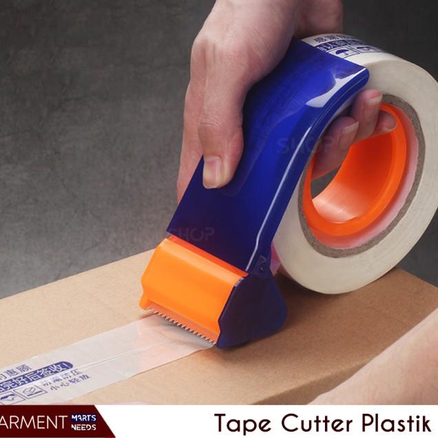

Borong Dispenser Tempat Lakban 2" INCH Pemotong Isolasi Tape Cutter Plastik Banyak Bonus