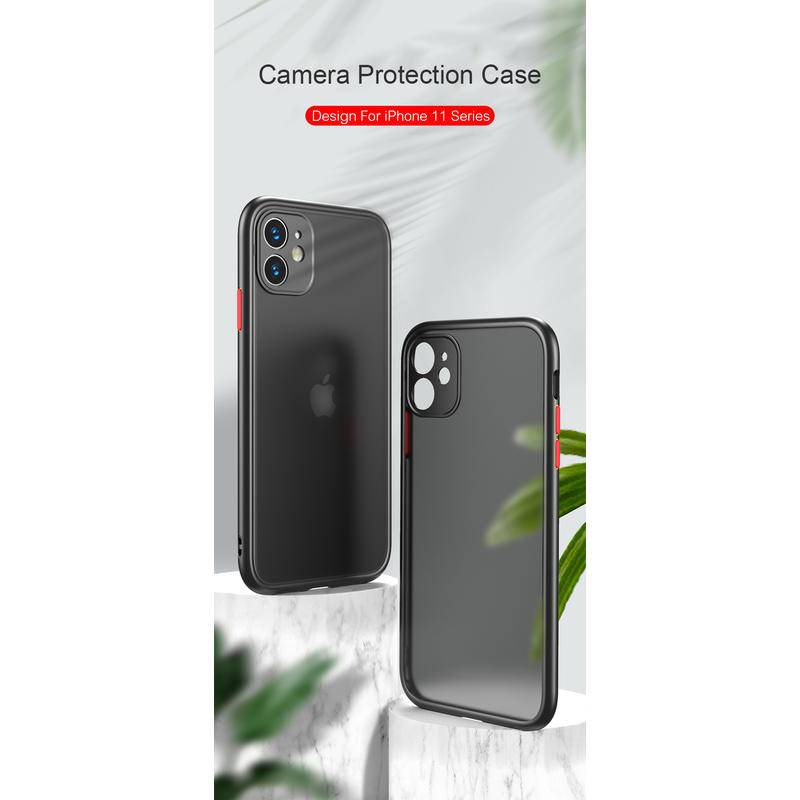 Case Pelindung Belakang Warna Kontras Matte Untuk iPhone 13 12 11 Pro Max