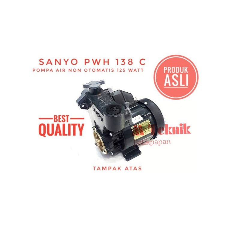 Pompa Air Sanyo PWH 138 C Non Otomatis 125 Watt pwh138c P-WH138C PROMO