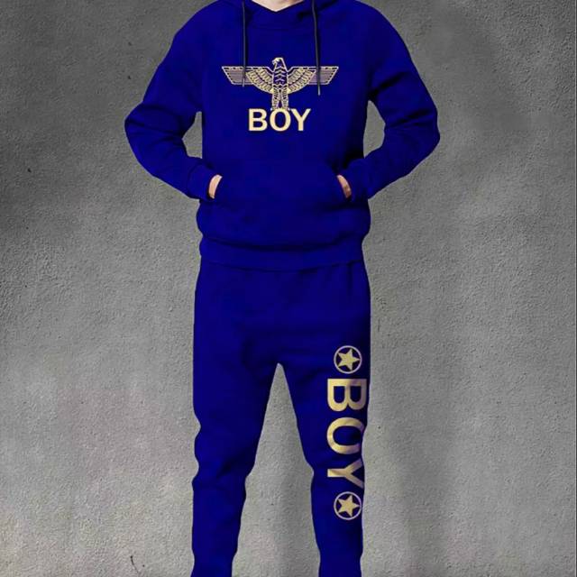 Stelan BOY/sweater Hoodie plus celana Jogger/Hoodie tebal