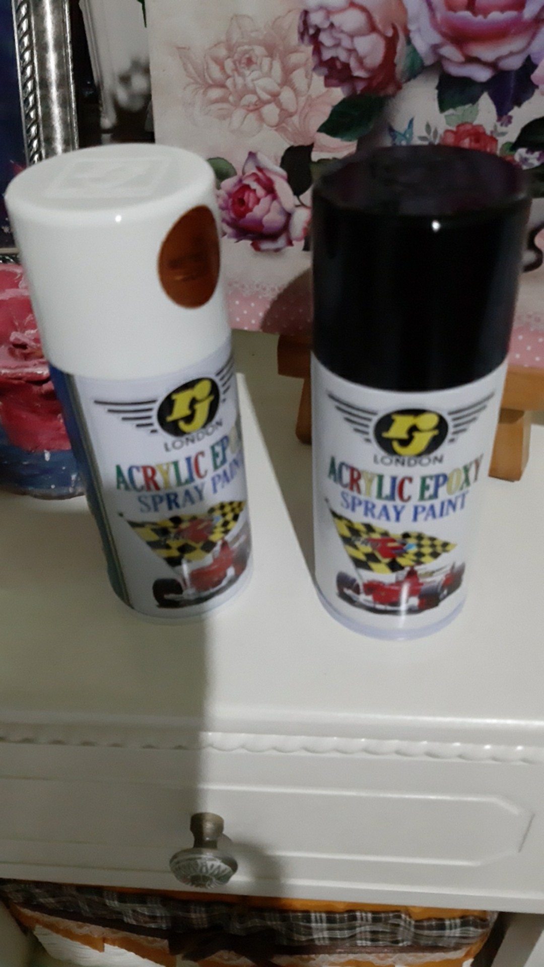 Pilok Pilox Cat Semprot Rj Gold Emas Mas Metalik Mengkilap Perunggu Bronze Putih Pernis Doff (dop)