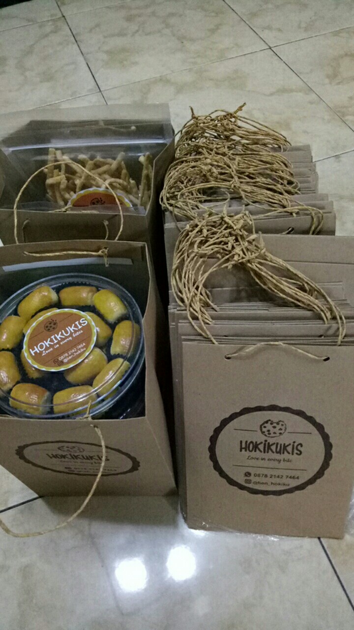 Spesial Paperbag Wadah Toples Kuker 500 Gram, Pxlxt 15x15x24.muat 3 Toples .free Desain