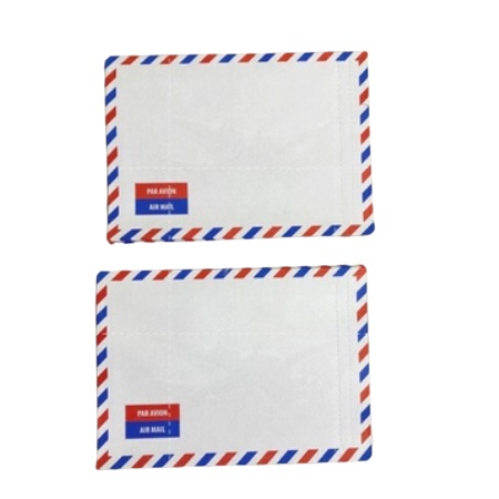 ( Pak 100 Lembar ) AMPLOP MERAH PUTIH - MERPATI POLOS KECIL / GARDA 104 / 90 PUTIH POLOS / AIRMAIL - WHITE ENVELOPE LETTER