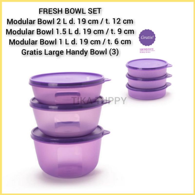 PROMO FRESH BOWL SET FREE TUPPERWARE ORIGINAL