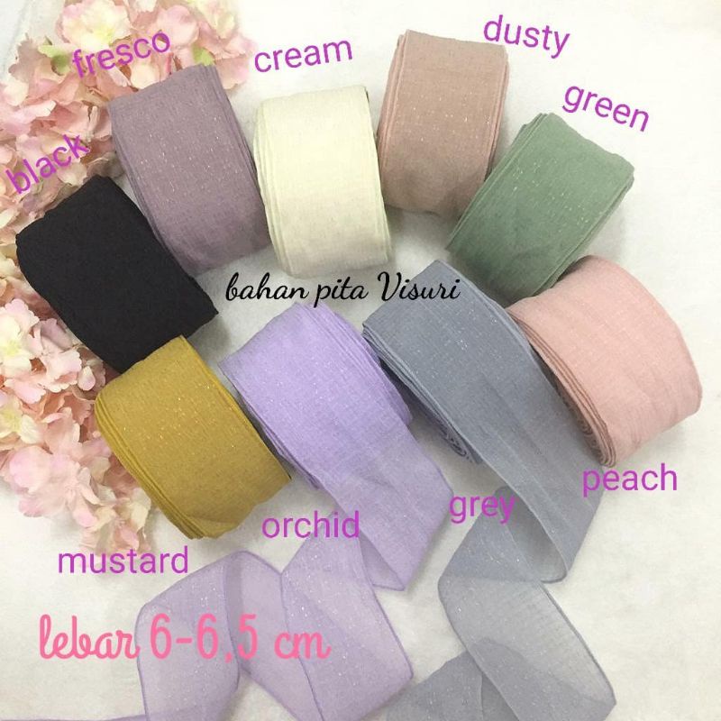 Pita Kain Neci Glossy 6-6,5 cm per yard (90 cm)