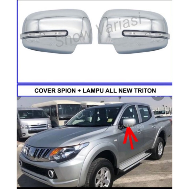 Cover spion lampu All new triton 2016 2020 2021 chrome