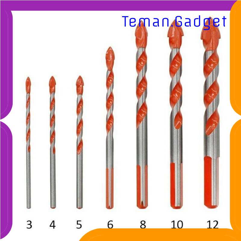 TG-DFA Balight Mata Bor HSS Twist Drill Bit 3-12mm 7 PCS - BA-H21