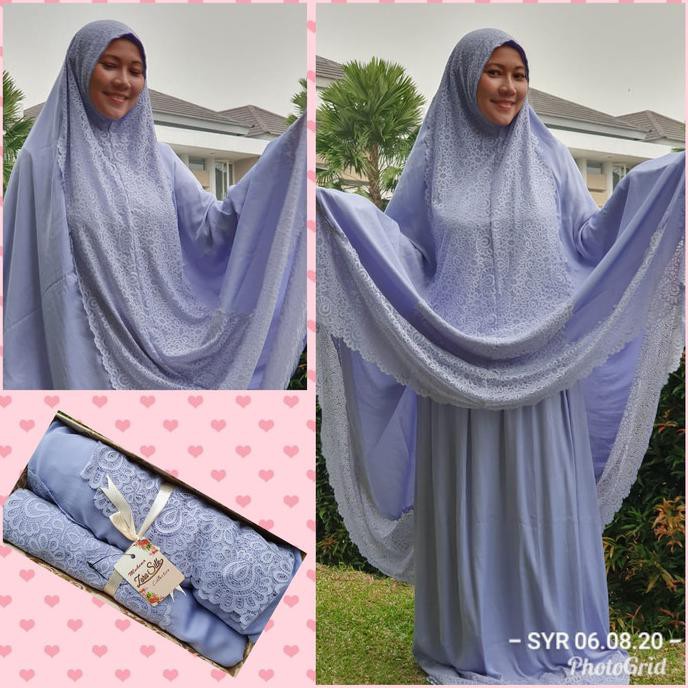 Ori&Terjamin Mukena Design Syahrini. Bahan Zara Silk Premium Dan Full Renda Mewah