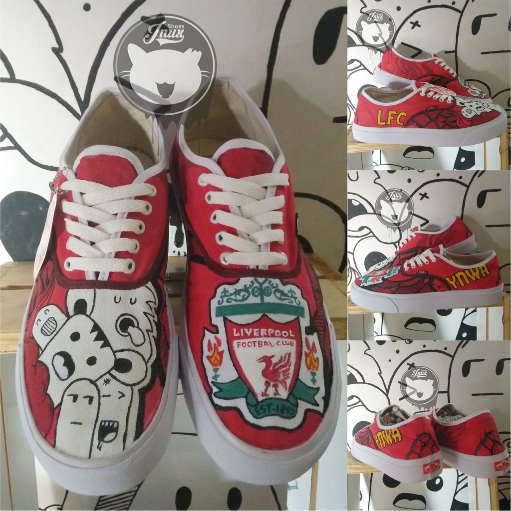 SNEAKERS AUTHENTIC LIVERPOOL DOODLE ART / SEPATU LUKIS