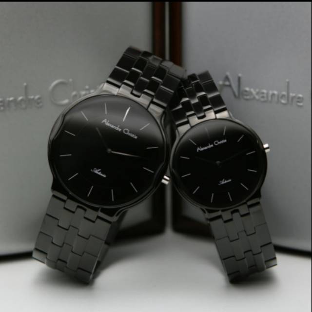 ALEXANDRE CHRISTIE AC8616 BLACK LIST SILVER COUPLE. ORIGINAL GARANSI RESMI 1 TAHUN