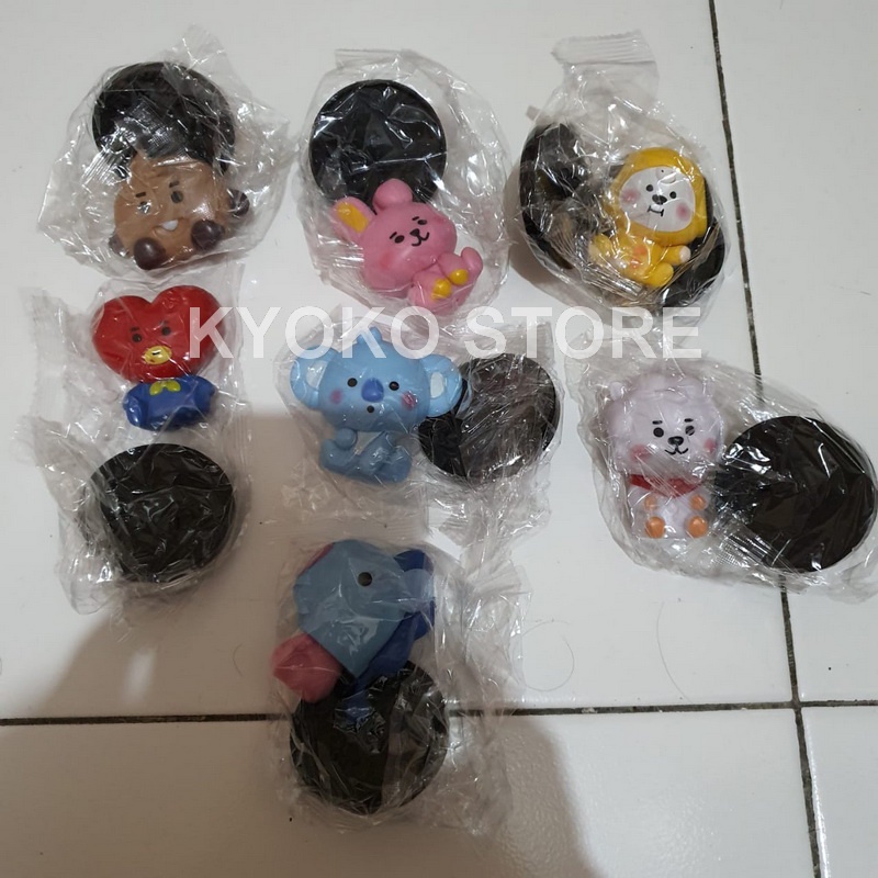 Action Figure BTS BT21 Cooky Chimny Koya Tata Shooky Mang RJ Set of 7