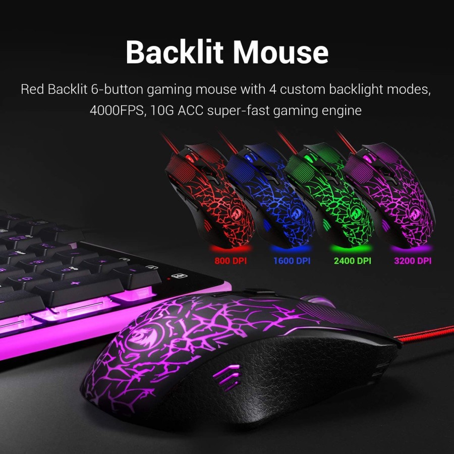 Redragon Gaming Keyboard Mouse Mousepad 3 in 1 Combo - S107