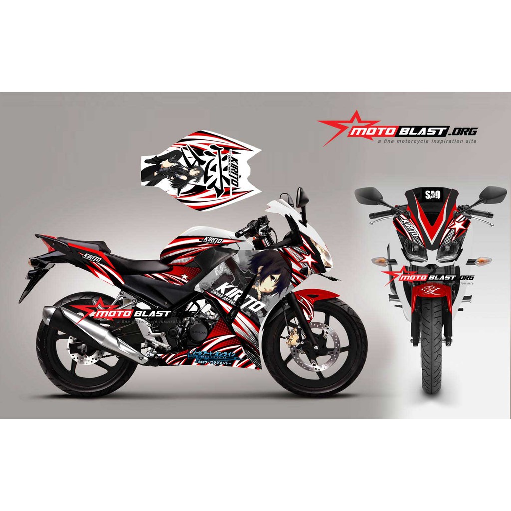 Decal Stiker Honda CBR150R LOKAL RWB SAO KIRITO V1