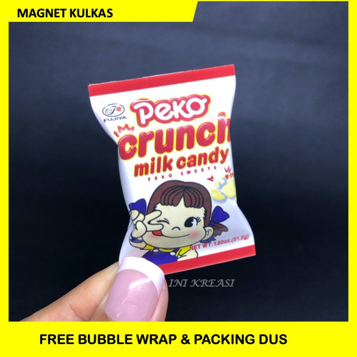 MAGNET MINIATUR TEMPELAN KULKAS PEKO MILKY CANDY