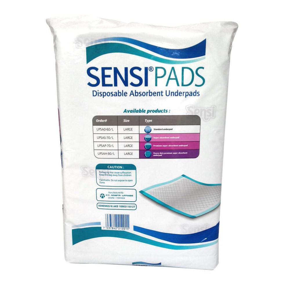 Perlak Alas Ompol SENSI PADS - Alas Pipis Training Kucing Anjing LARGE 60x90cm Sensipad Sensipads Under Pad