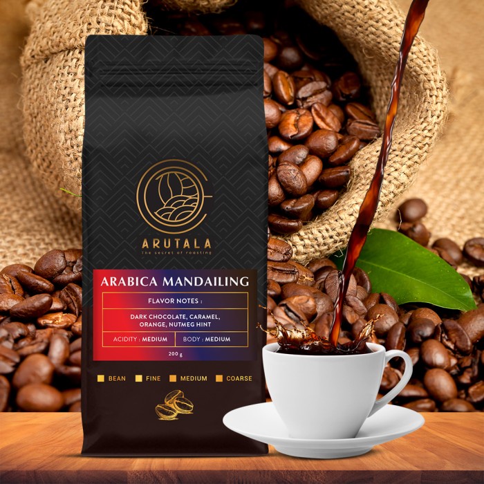 

t01thy Arutala Kopi Arabika Mandailing 200 Gram - Biji Ds20X11